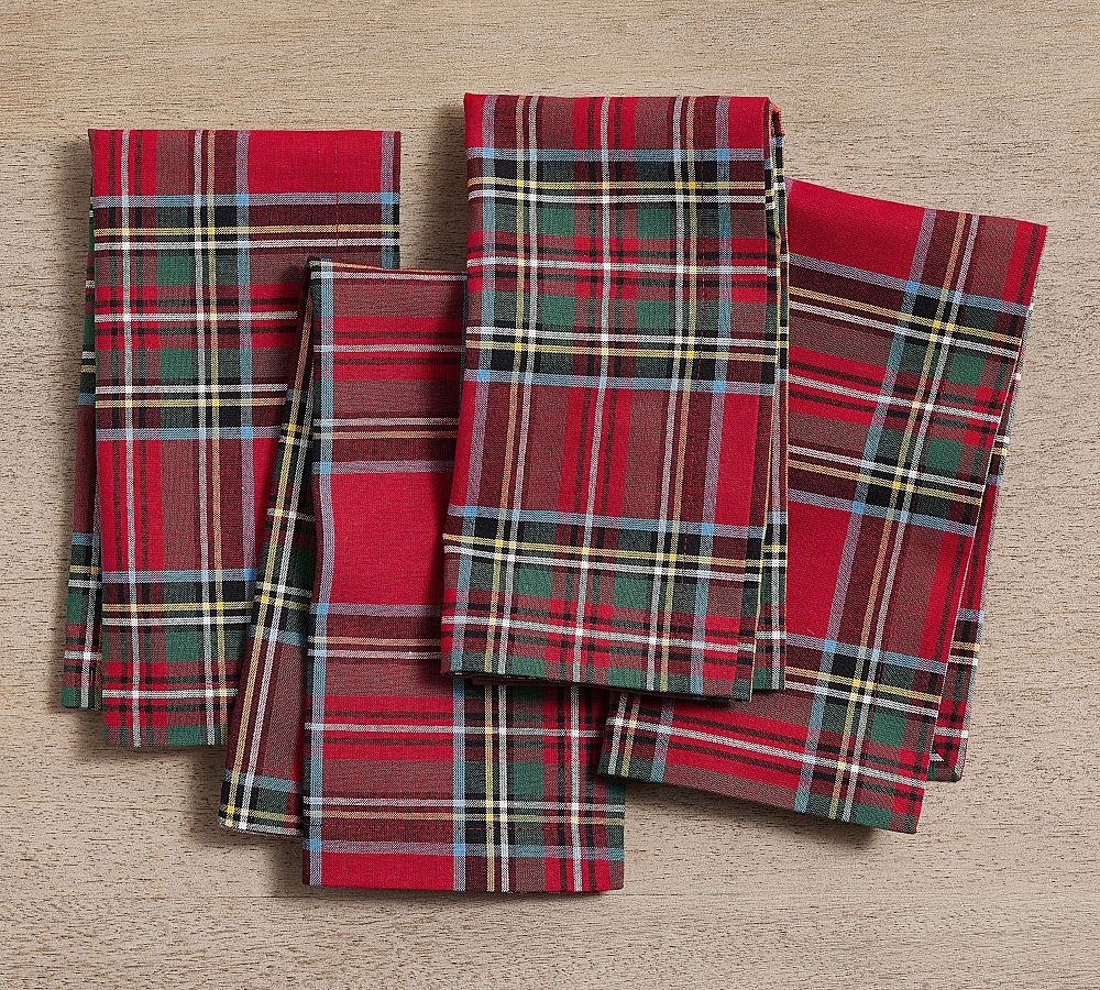 Montecito Plaid Cotton/Linen Napkins - Set of 4