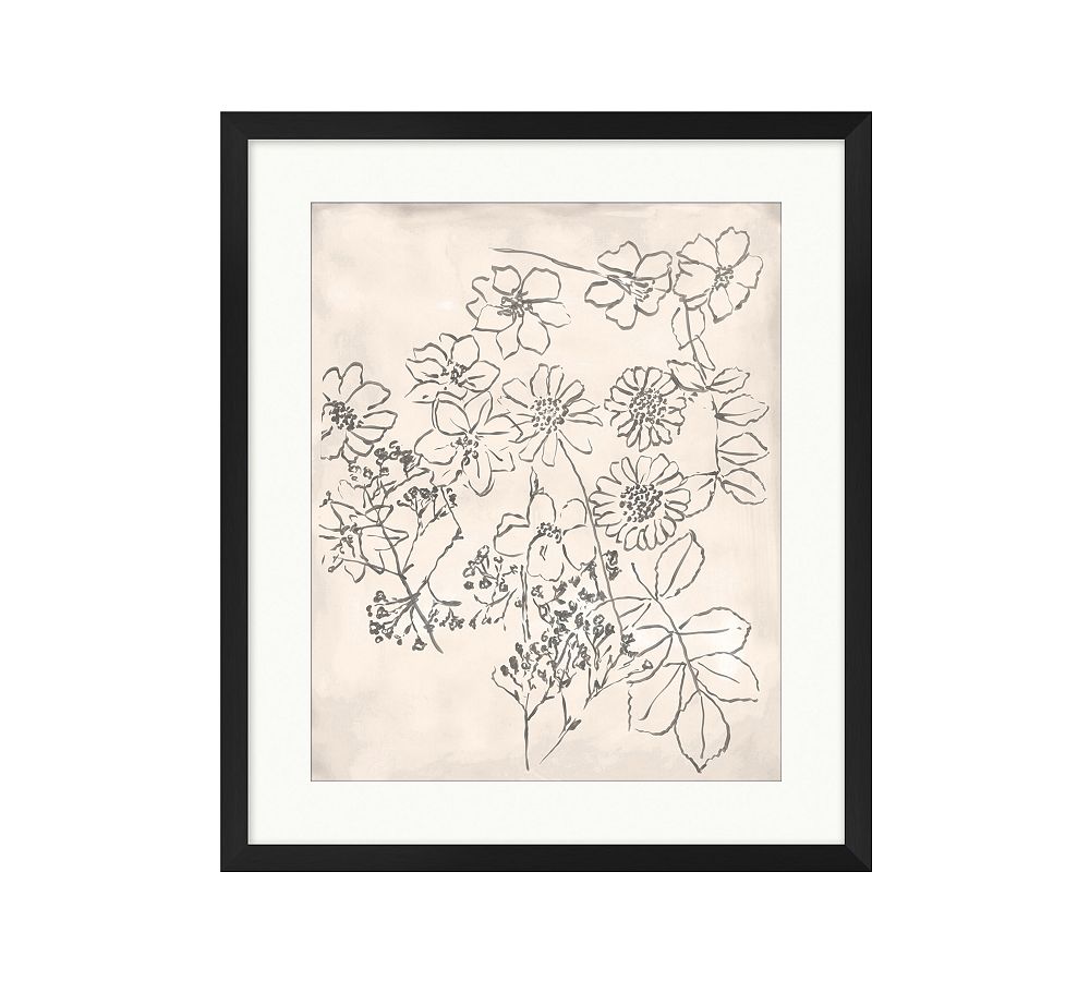 Blooming Sketch Framed Print