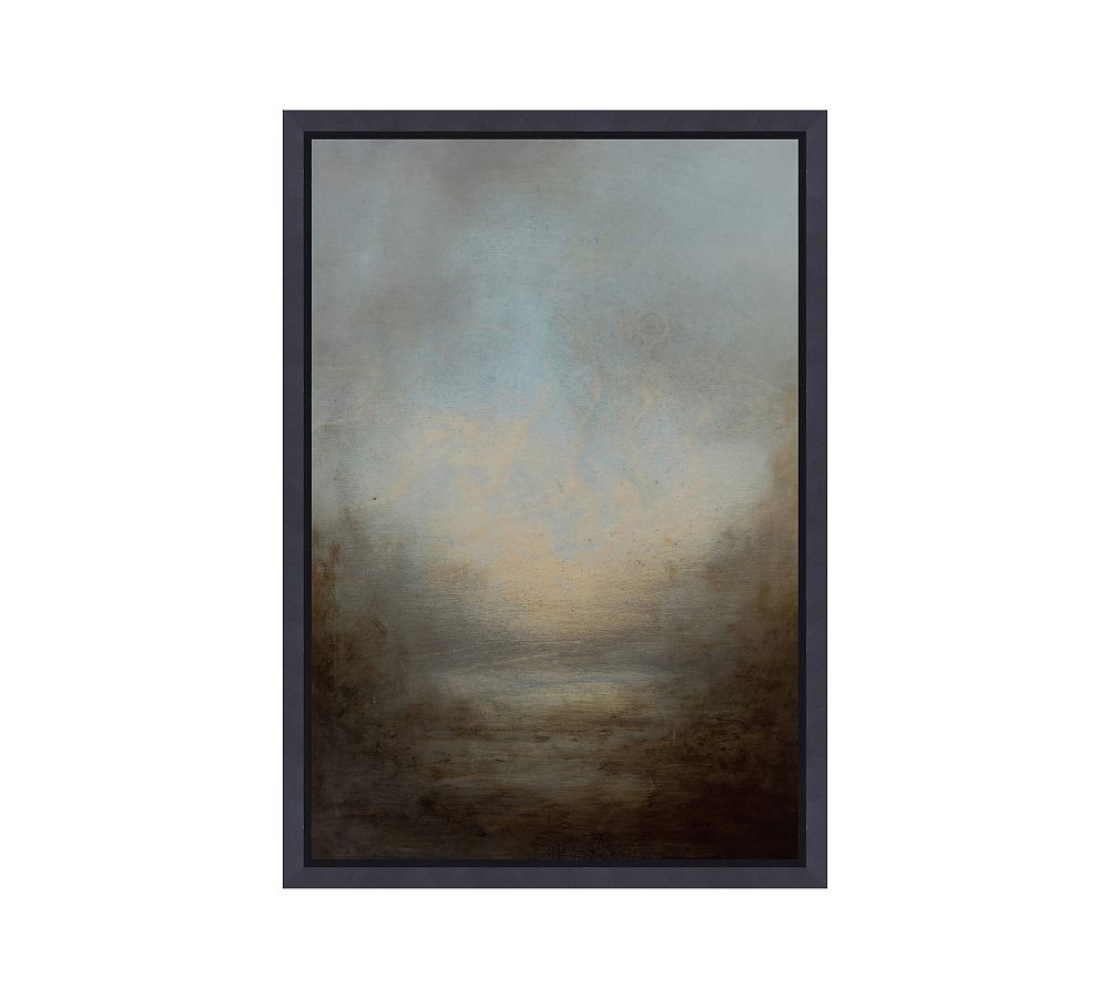 Narrow Mist Framed Canvas