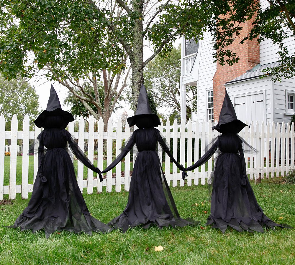 Lit Halloween Witches - Set of 3 | Pottery Barn