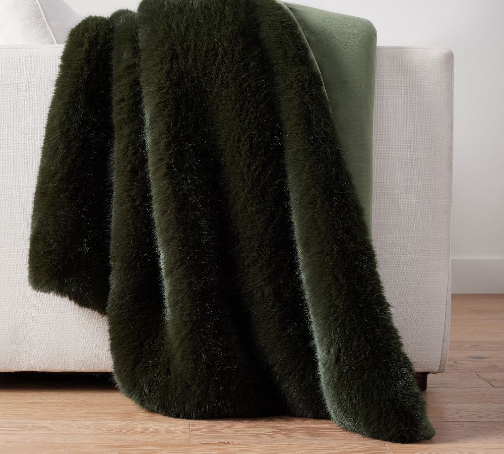 Faux Fur Mink Throw Pottery Barn