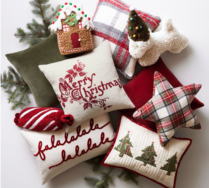 Christmas Throw Pillows Christmas Pillow Covers Christmas Pillows Home  Decorative Christmas Throw Pillow Covers 18 x 18 Set of 4 Cotton Linen