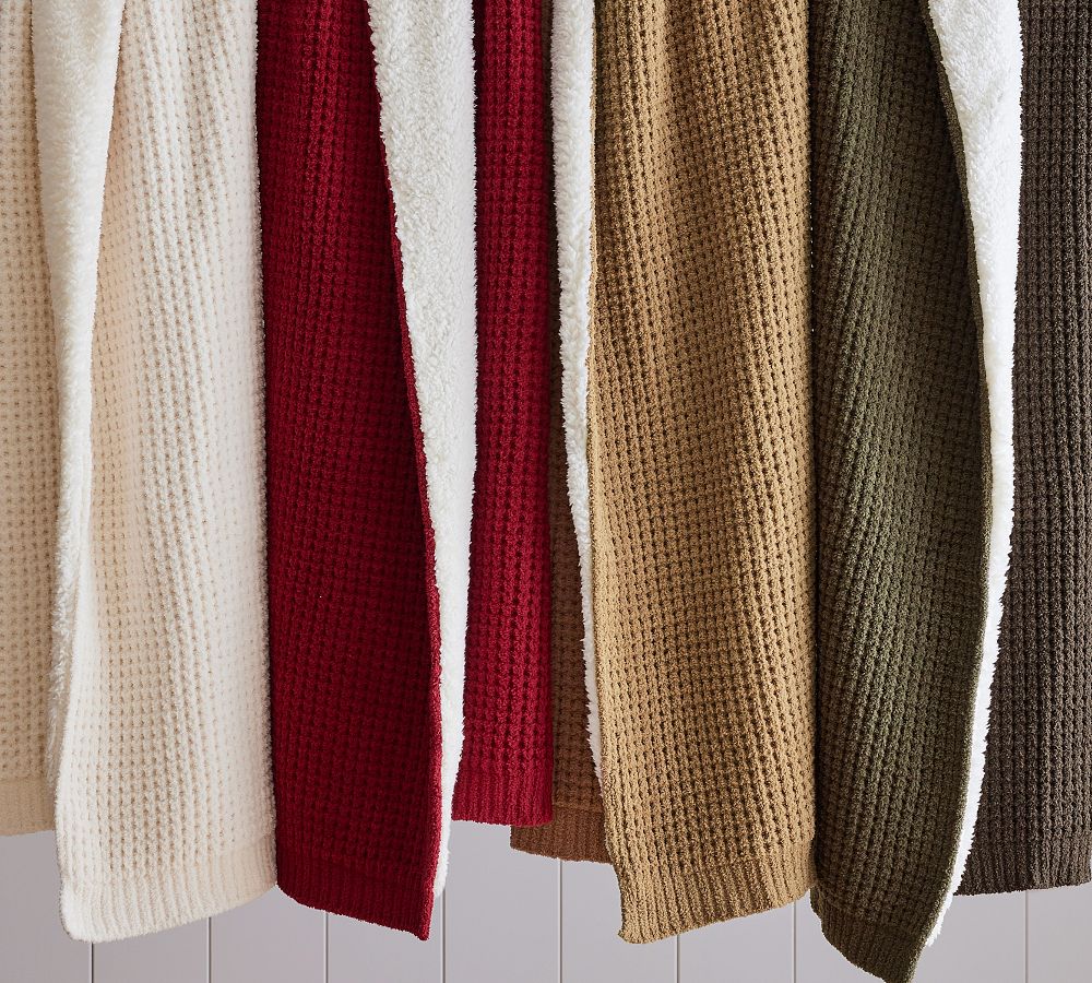 Chenille Waffle Sherpa Back Throw Pottery Barn