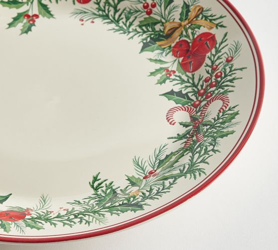 Holiday Classics Garland Dinner Plates Set of 4 Pottery Barn
