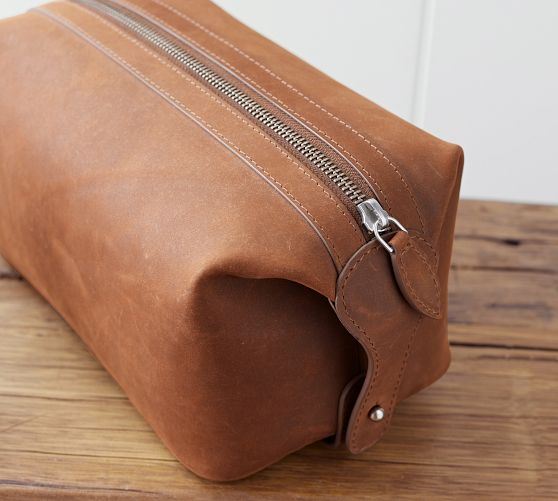 Grant Leather Toiletry Bag Pottery Barn