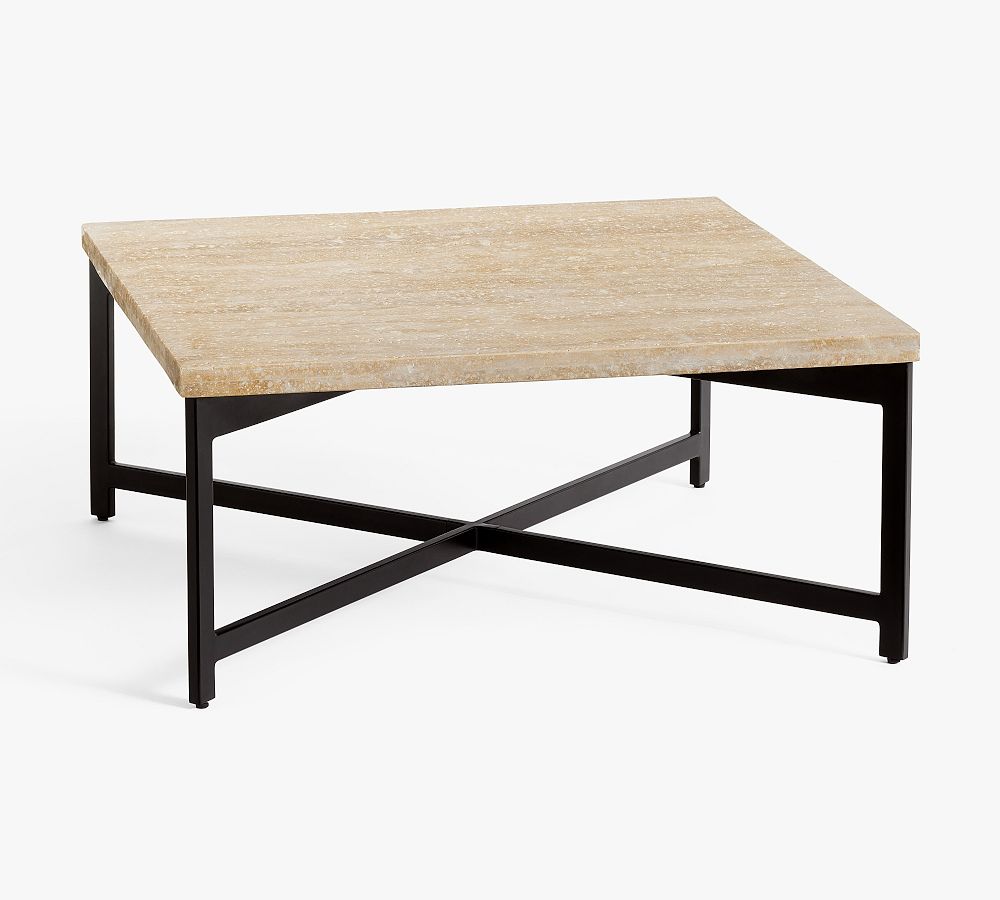 Lennox Square Travertine Coffee Table Pottery Barn