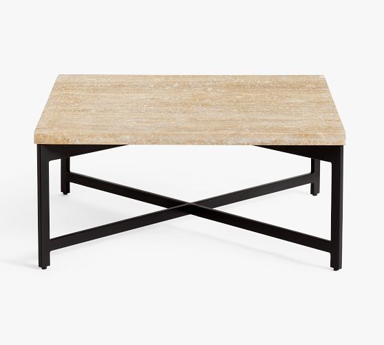 Lennox Square Travertine Coffee Table Pottery Barn
