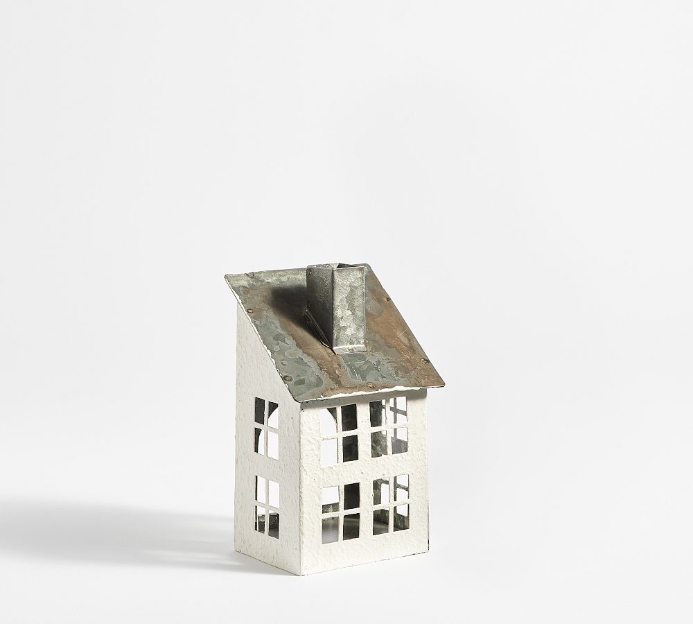 Handcrafted Metal Village Houses