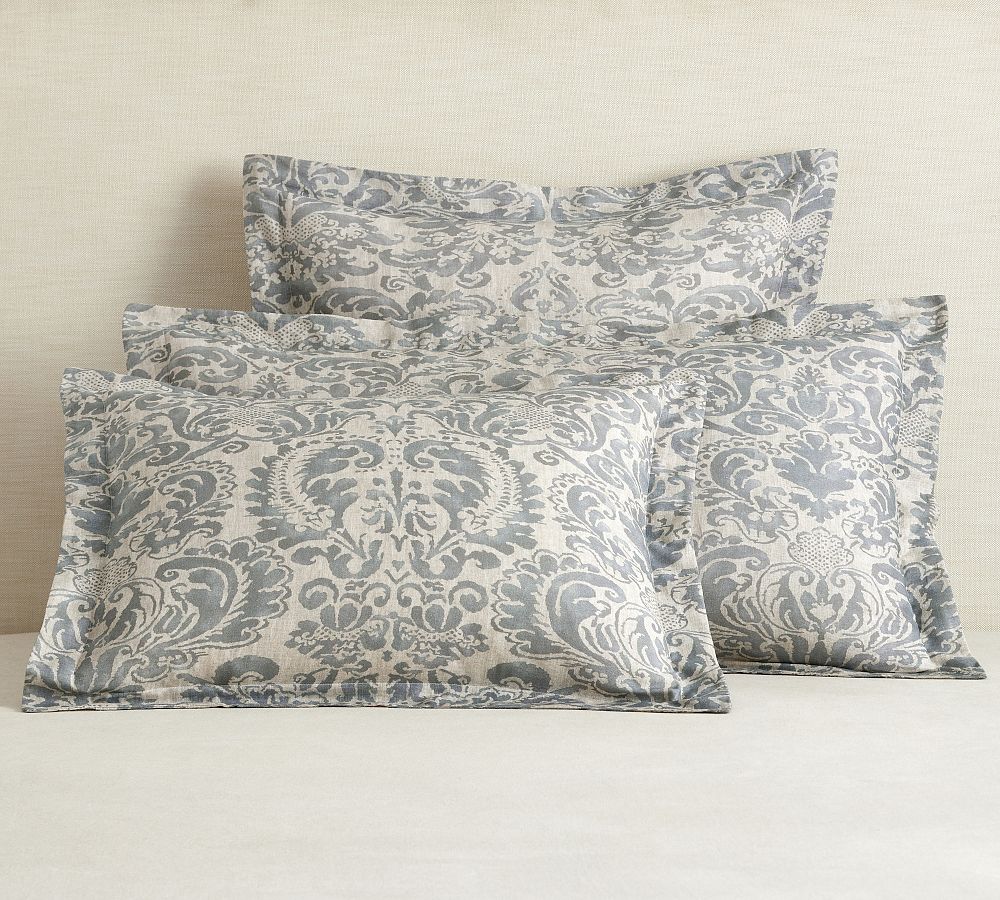 Stella Printed Damask Sham Pottery Barn