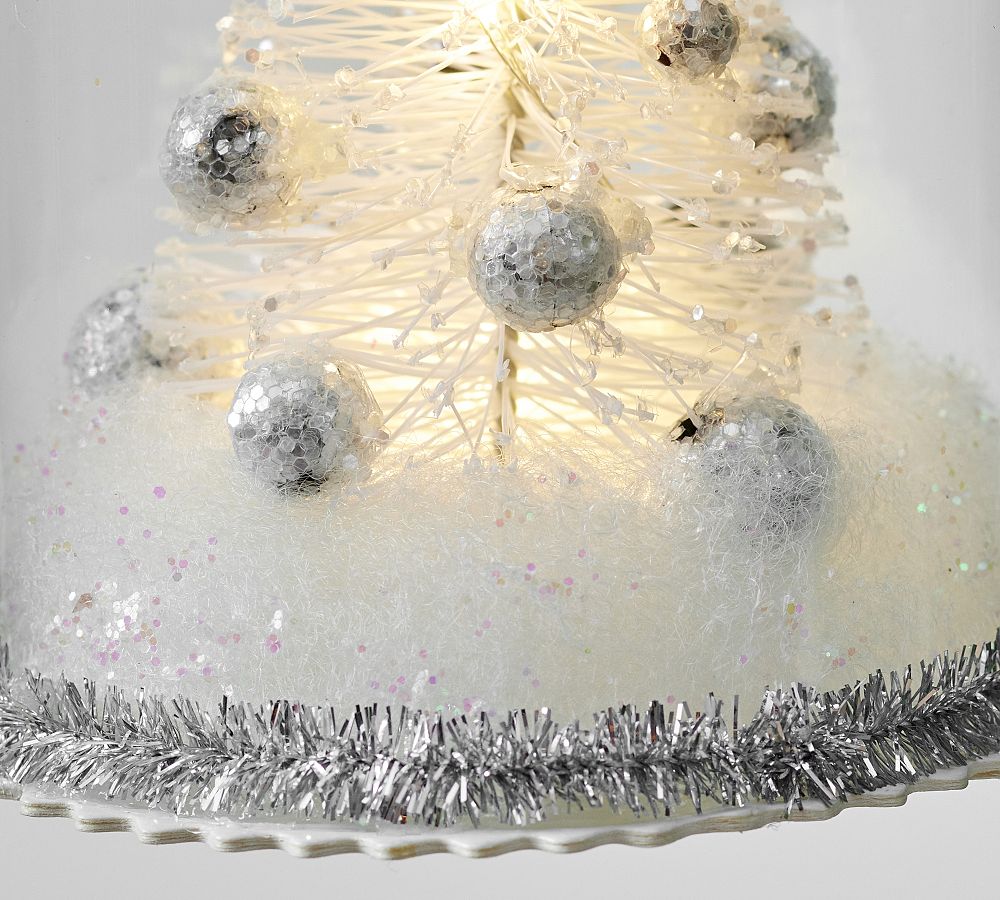 Lit Tree Cloche Ornament | Pottery Barn