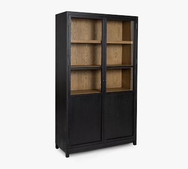 Bryer Half Closed Display Cabinet | Pottery Barn