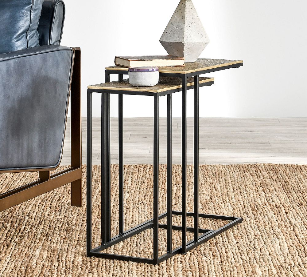 Greyson Rectangular Metal Nesting End Table | Pottery Barn