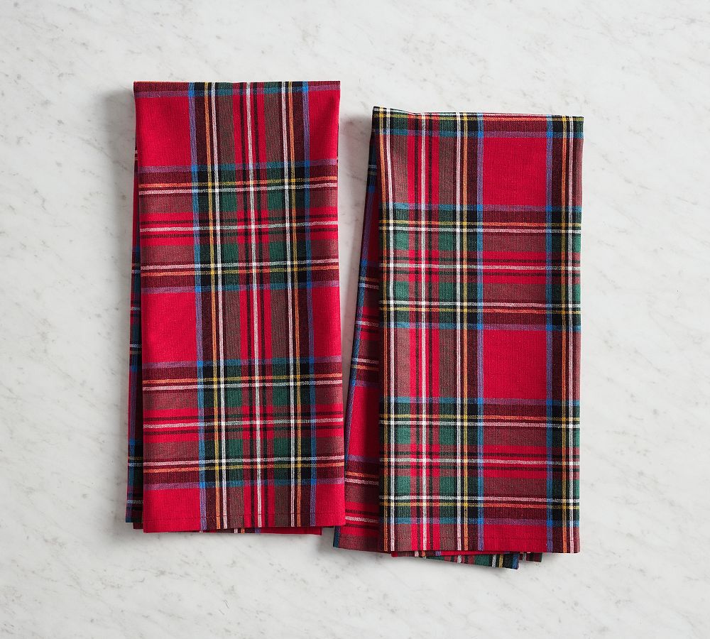 Stewart Plaid Cotton Tea Towels - Set of 2