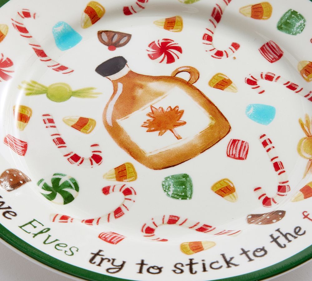 Snowman Mixed Appetizer Plates - Set of 4