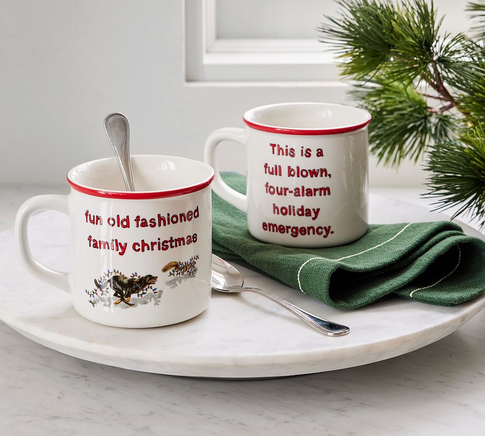 Christmas Lights Coffee Mug, Set of Two