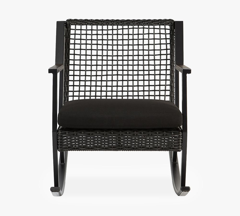 Klein Wicker Rocking Outdoor Lounge Chairs, Set of 2