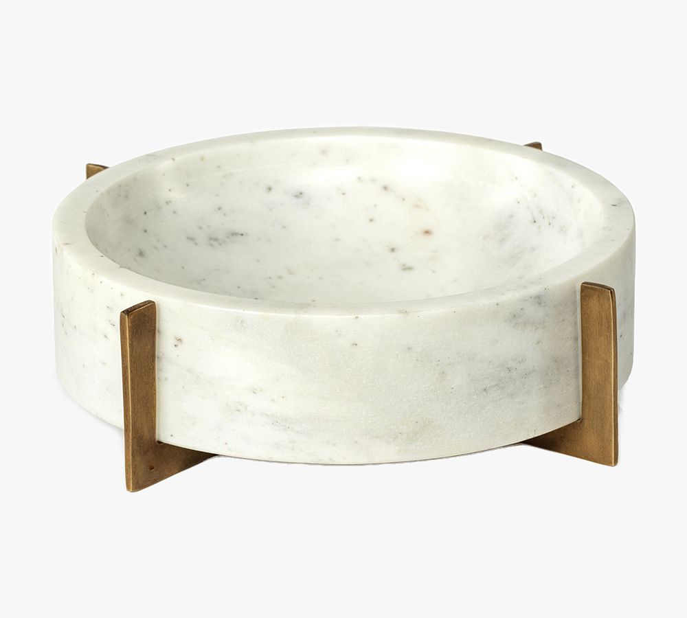 Williams Sonoma Heart Spoon Rest, Marble and Brass