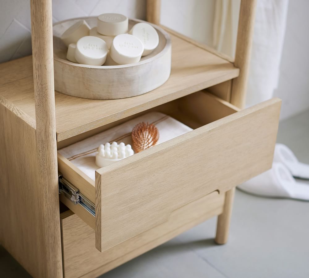 Manzanita Rustic Solid Wood Small Kitchen Island with Drawers.