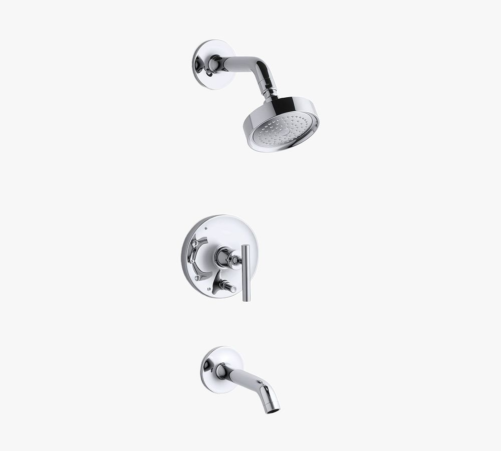 Kohler Purist ® Rite-Temp® Lever Handle Shower and Tub Faucet W/ 2.5 ...