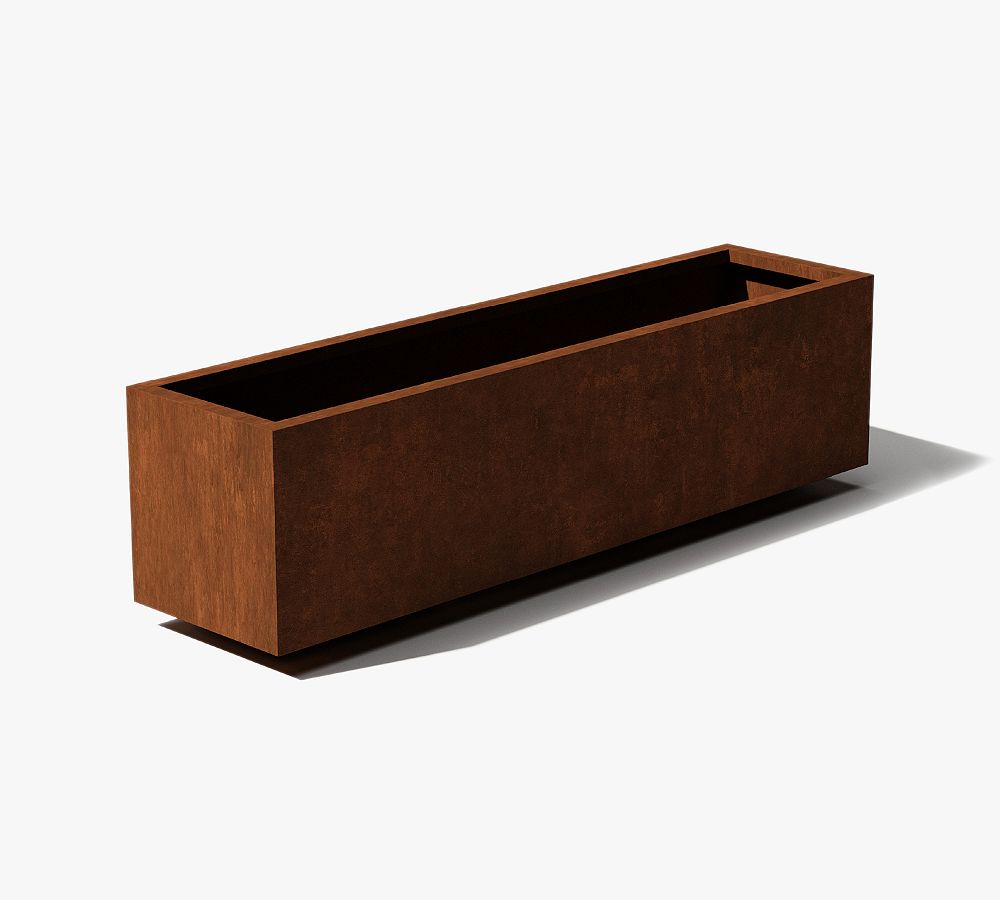 Trough Corten Steel Outdoor Planters 