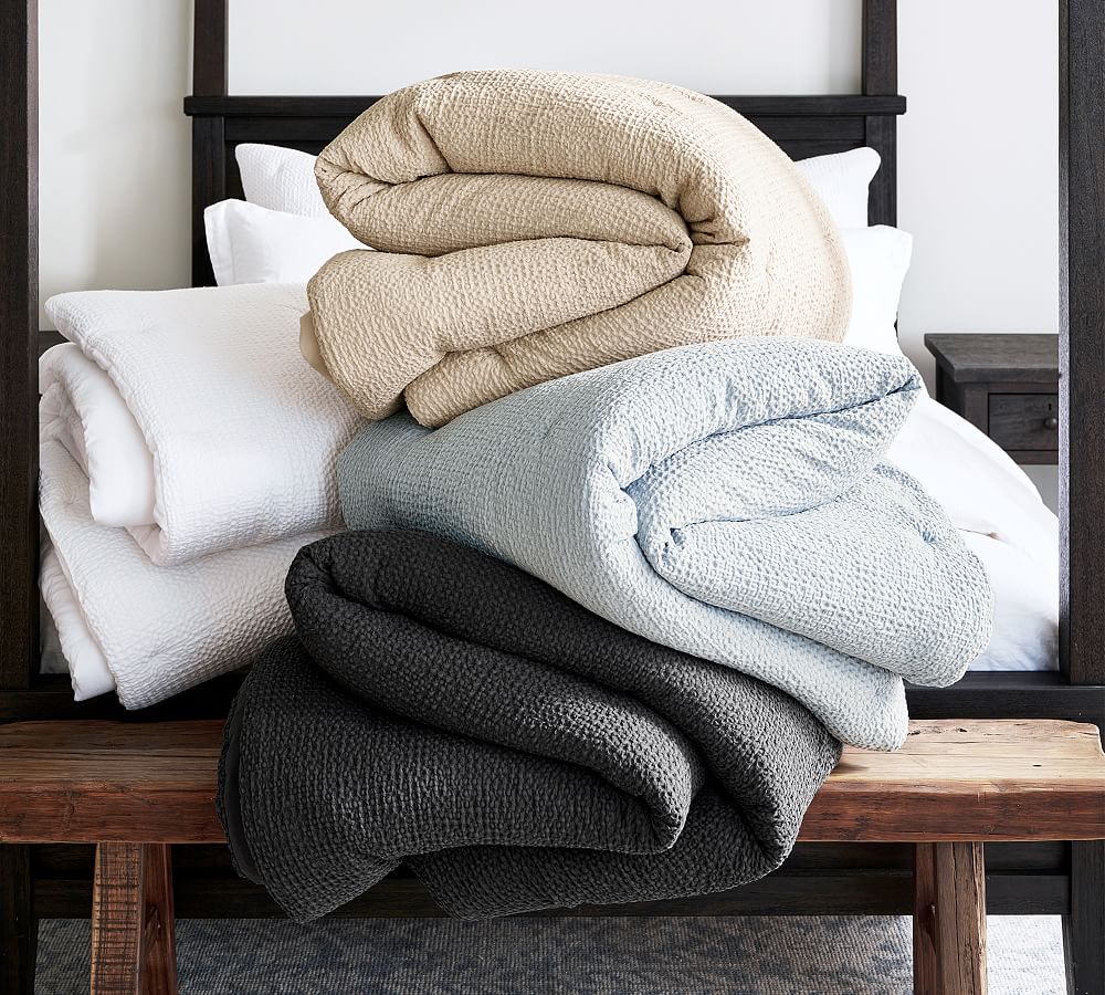 Vintage Washed Cotton/Linen Comforter Pottery Barn