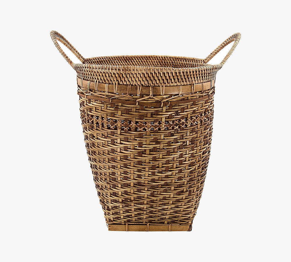 Ollie Bamboo & Rattan Baskets - Set of 2