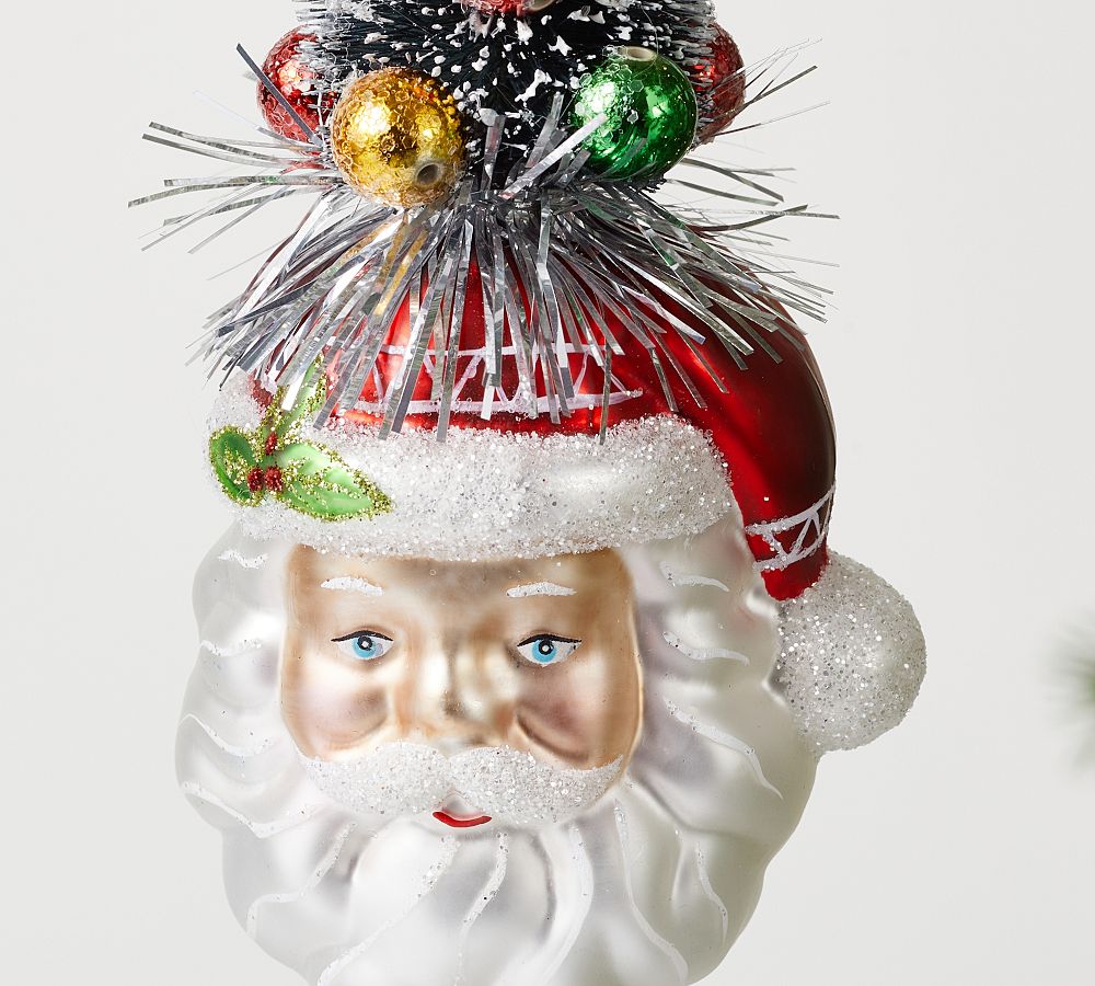 Santa Head With Tree Ornament