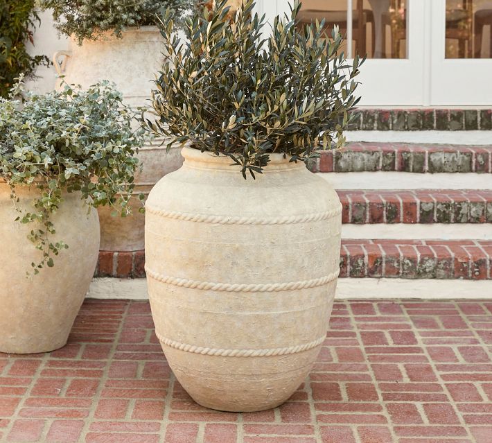 Sienna Fiber Stone Outdoor Planters