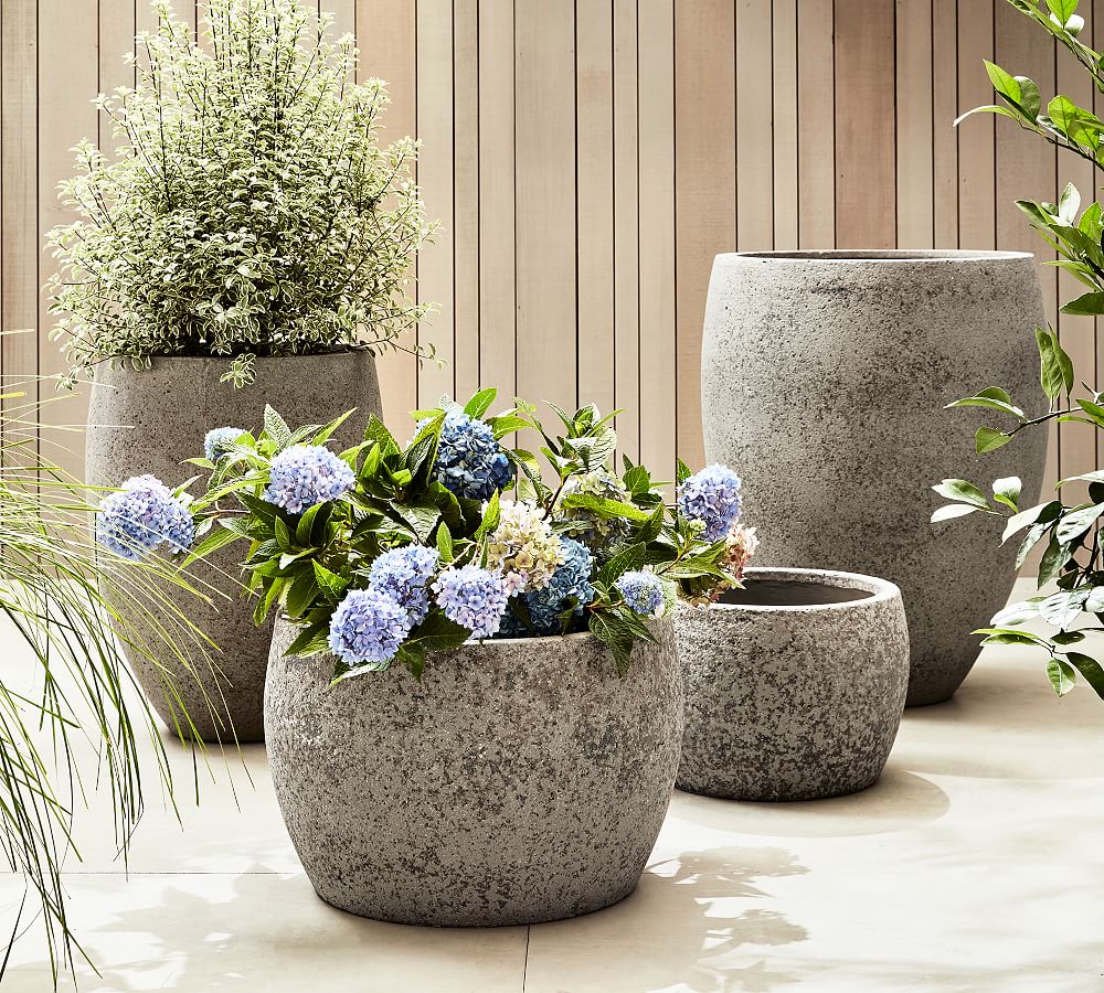 Textured stone planters for your mini-garden