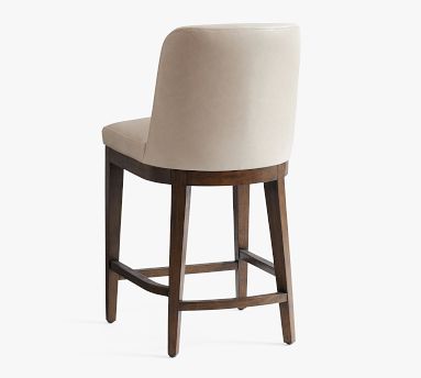 Layton Leather Stool | Pottery Barn