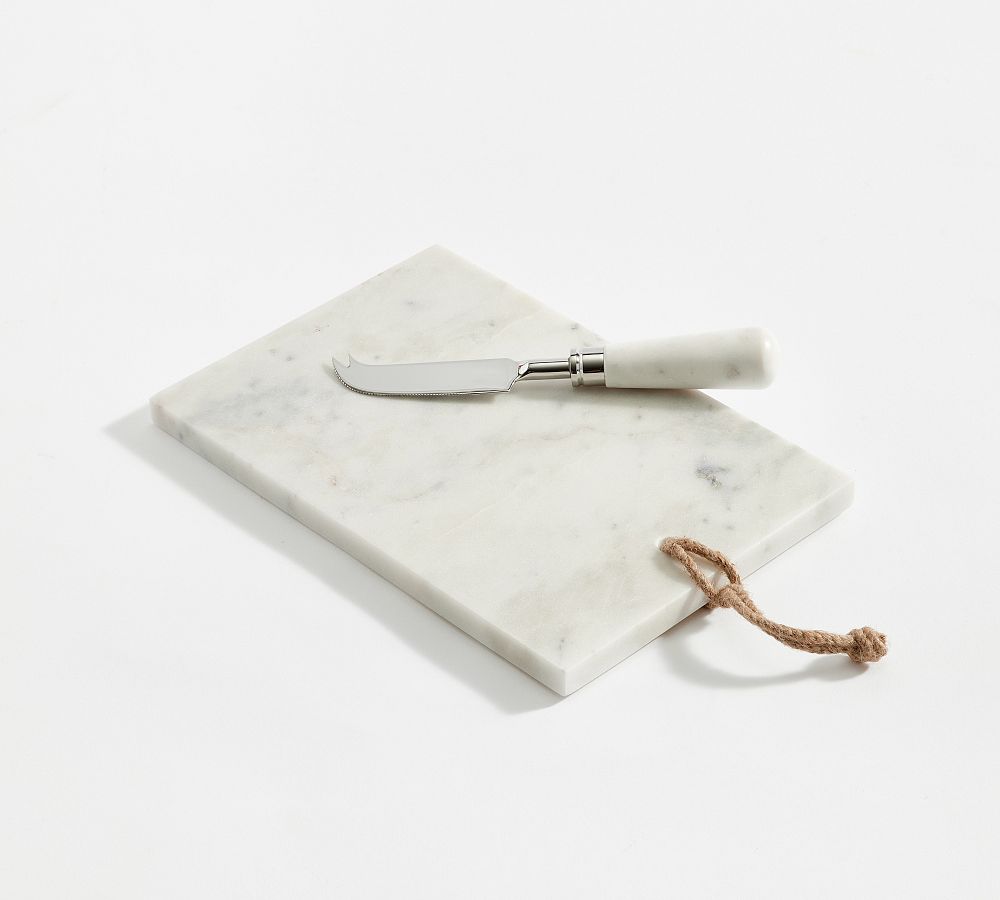 Marble Cheese Board And Knife
