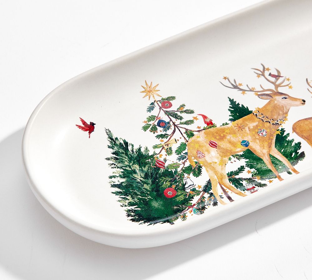 Christmas in the Country Stoneware Cookie Platter