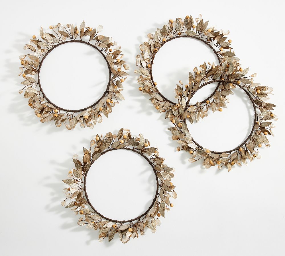 Rustic Leaf Wreath Chargers