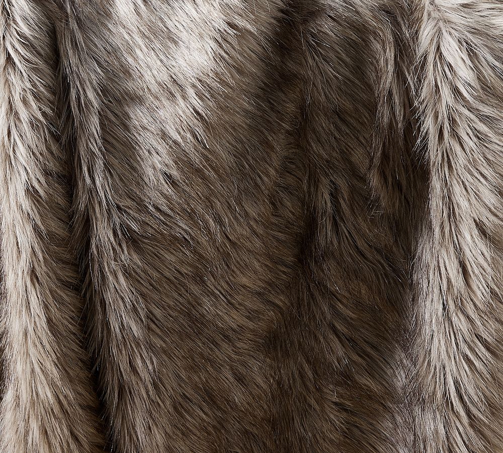 Faux Fur Luxe Ombre Throw Pottery Barn
