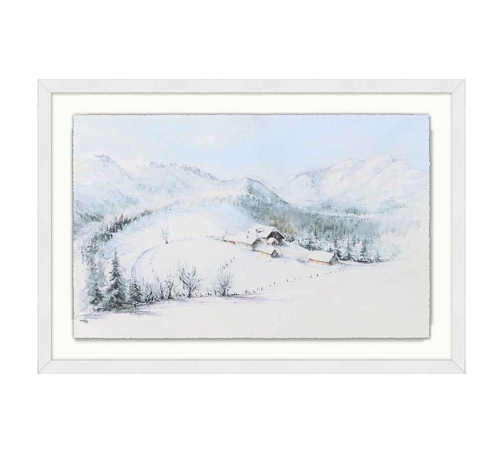 Winter Mountain Retreat Framed Print