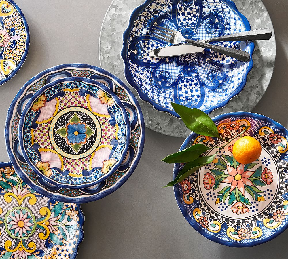 Marrakesh Melamine Dinner Plates - Set of 4