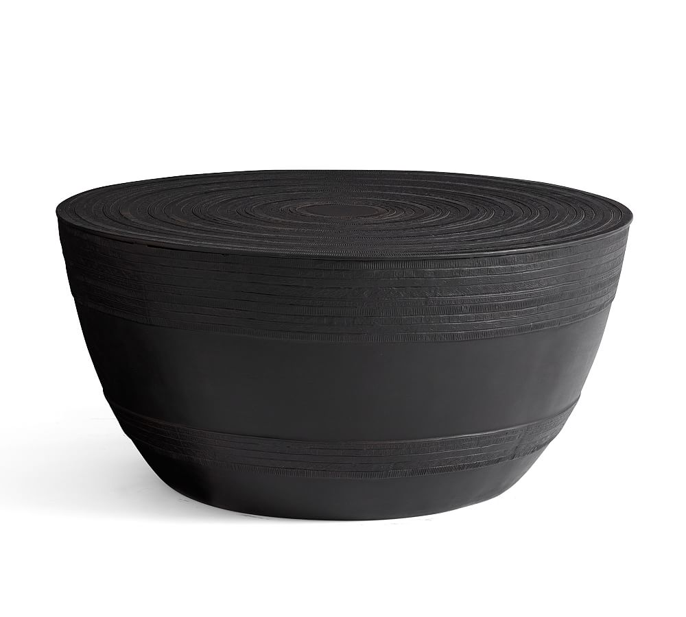 Lagos Metal Drum Outdoor Coffee Table | Pottery Barn