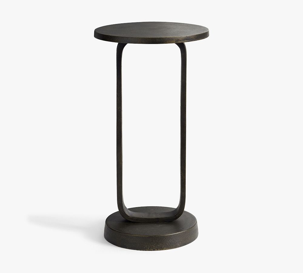 Ace Round Metal Accent Table Pottery Barn
