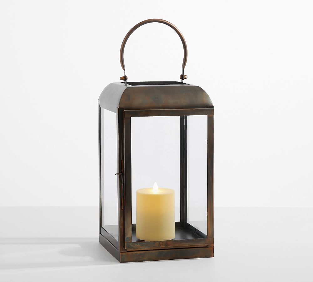 Cruz Antiqued Bronze Lanterns Pottery Barn