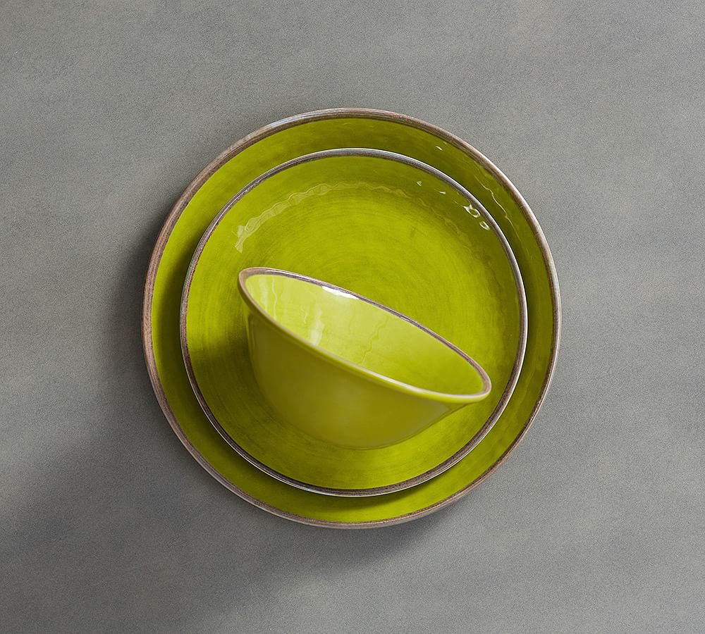 Swirl Melamine Individual Bowl Green Pottery Barn