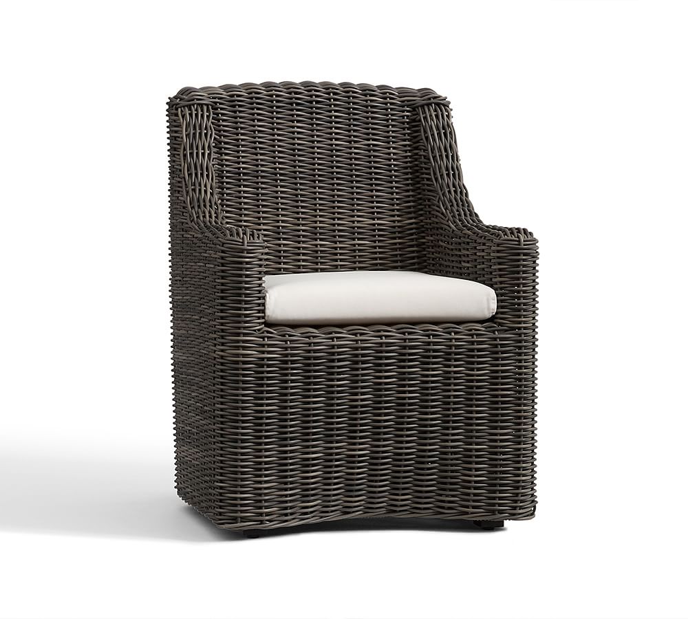 Monterey AllWeather Wicker Dining Armchair Pottery Barn
