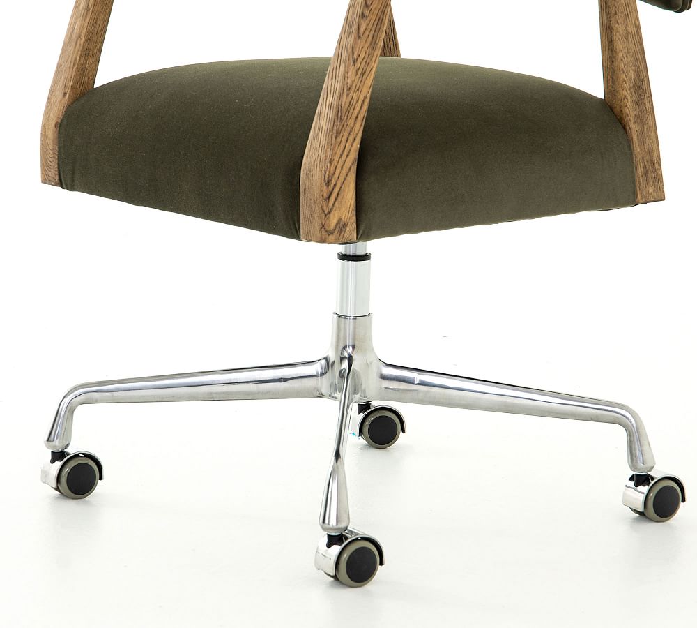 Belden Velvet Swivel Desk Chair