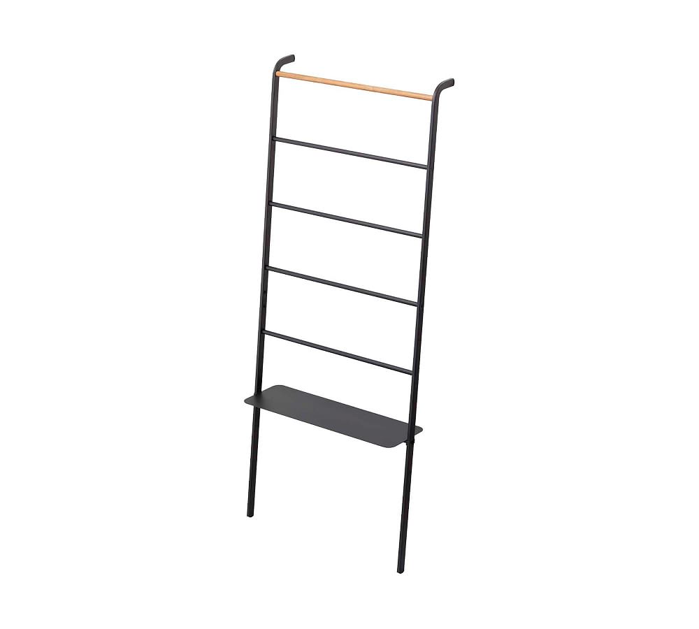 Yamazaki Steel Leaning Ladder Rack with Shelf Pottery Barn