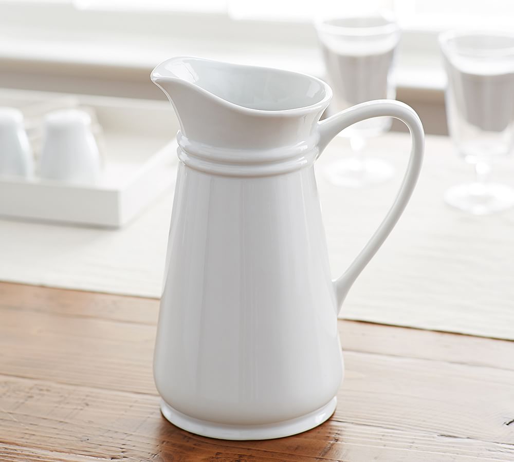 White Porcelain Pitcher