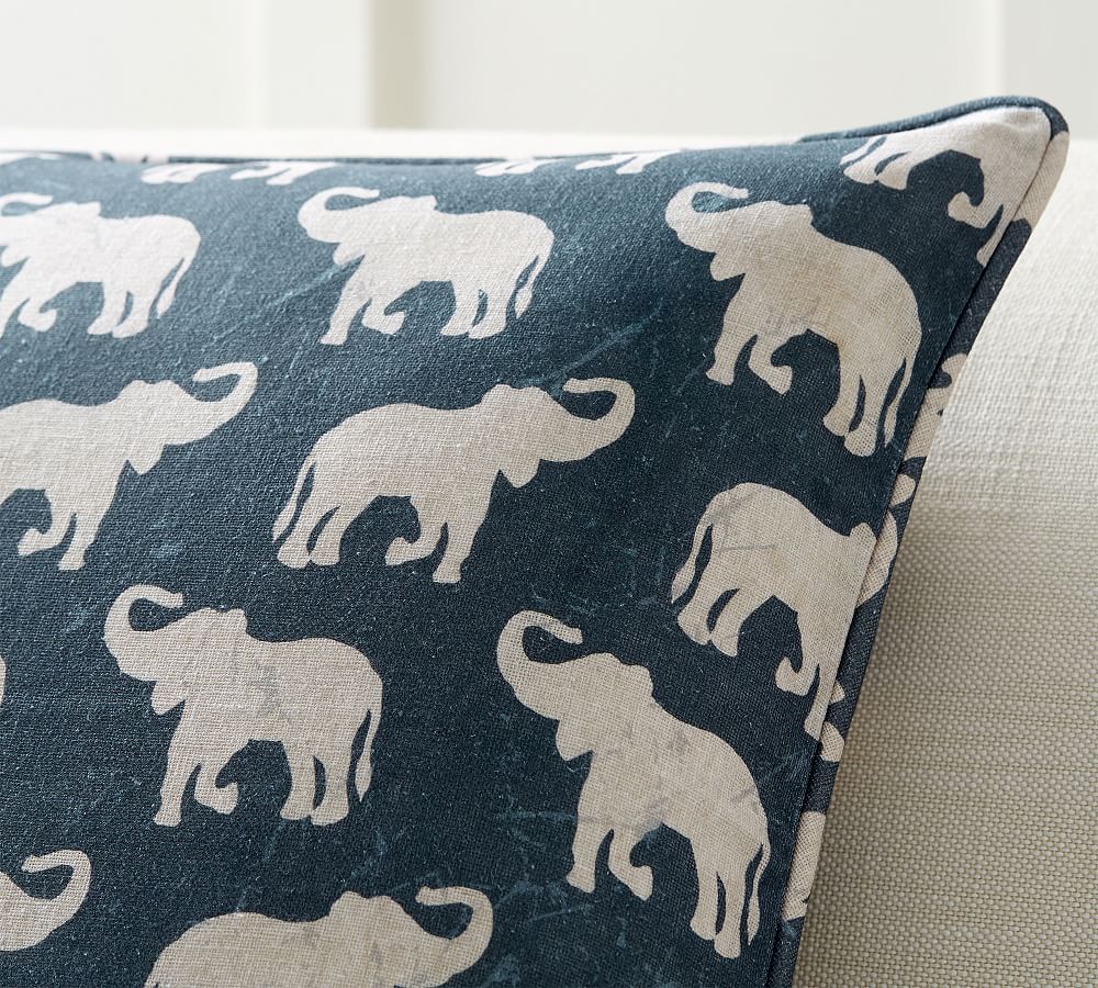 Elephant Printed Pillow Cover