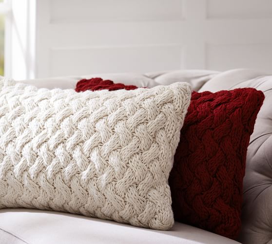 Knit shop lumbar pillow