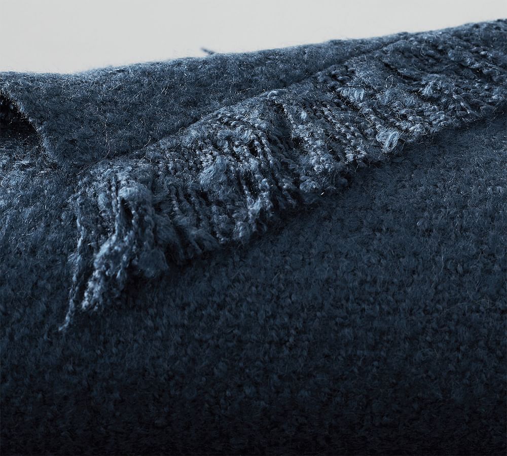 Boucle Faux Mohair Throw Blanket Pottery Barn