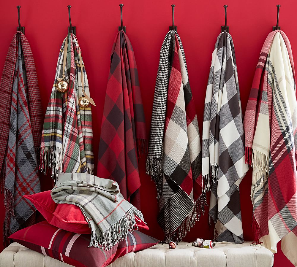 Pottery barn plaid throw hot sale