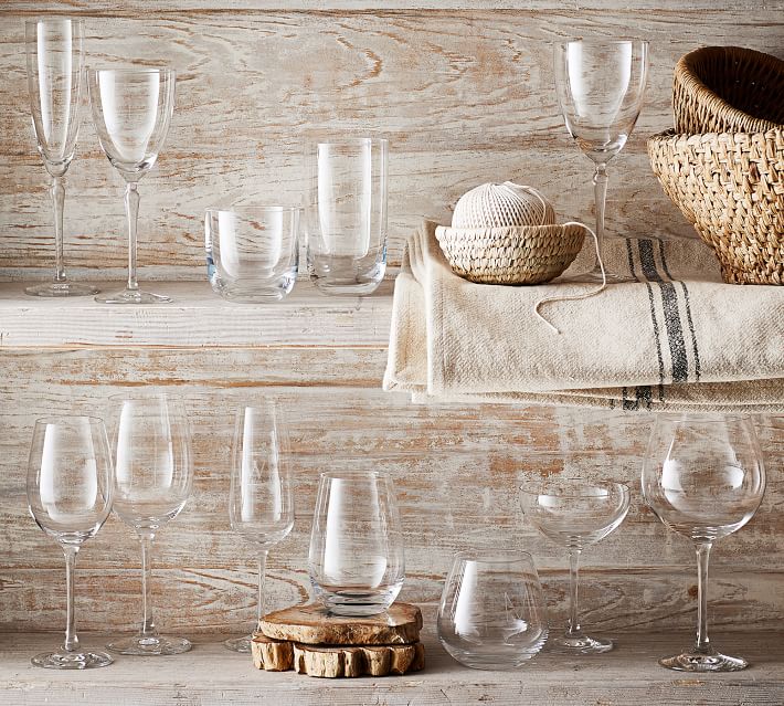 Pavilion Sheer-rim Stemless Wine Glasses set/4