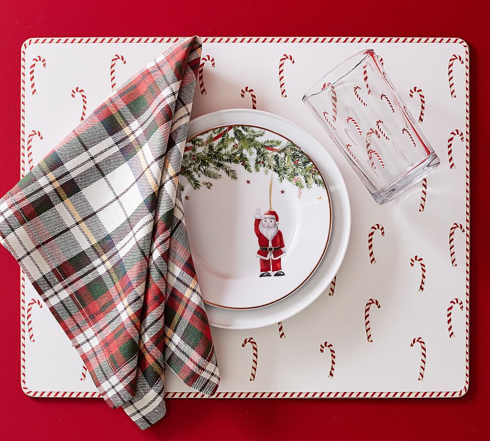 Candy Cane Juice Glass, Set of 4 Pottery Barn